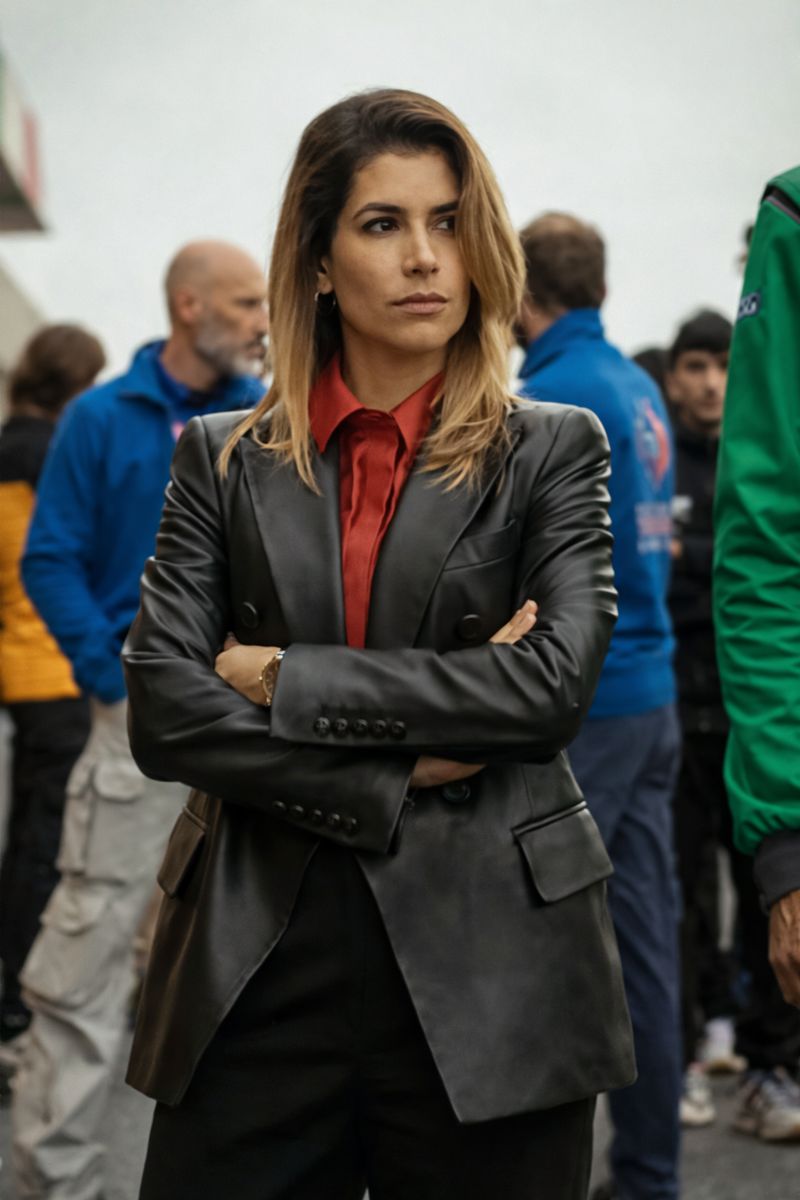 Elena Dionisi Motorvalley Leather Blazer - Image 1